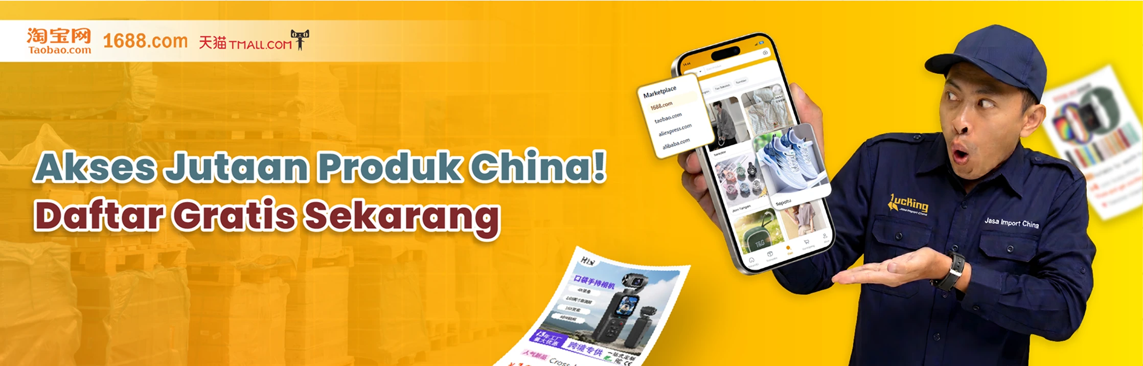 Ilustrasi import barang dari China